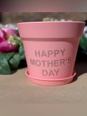 Pink "Happy Mother's Day" Decorative Planter